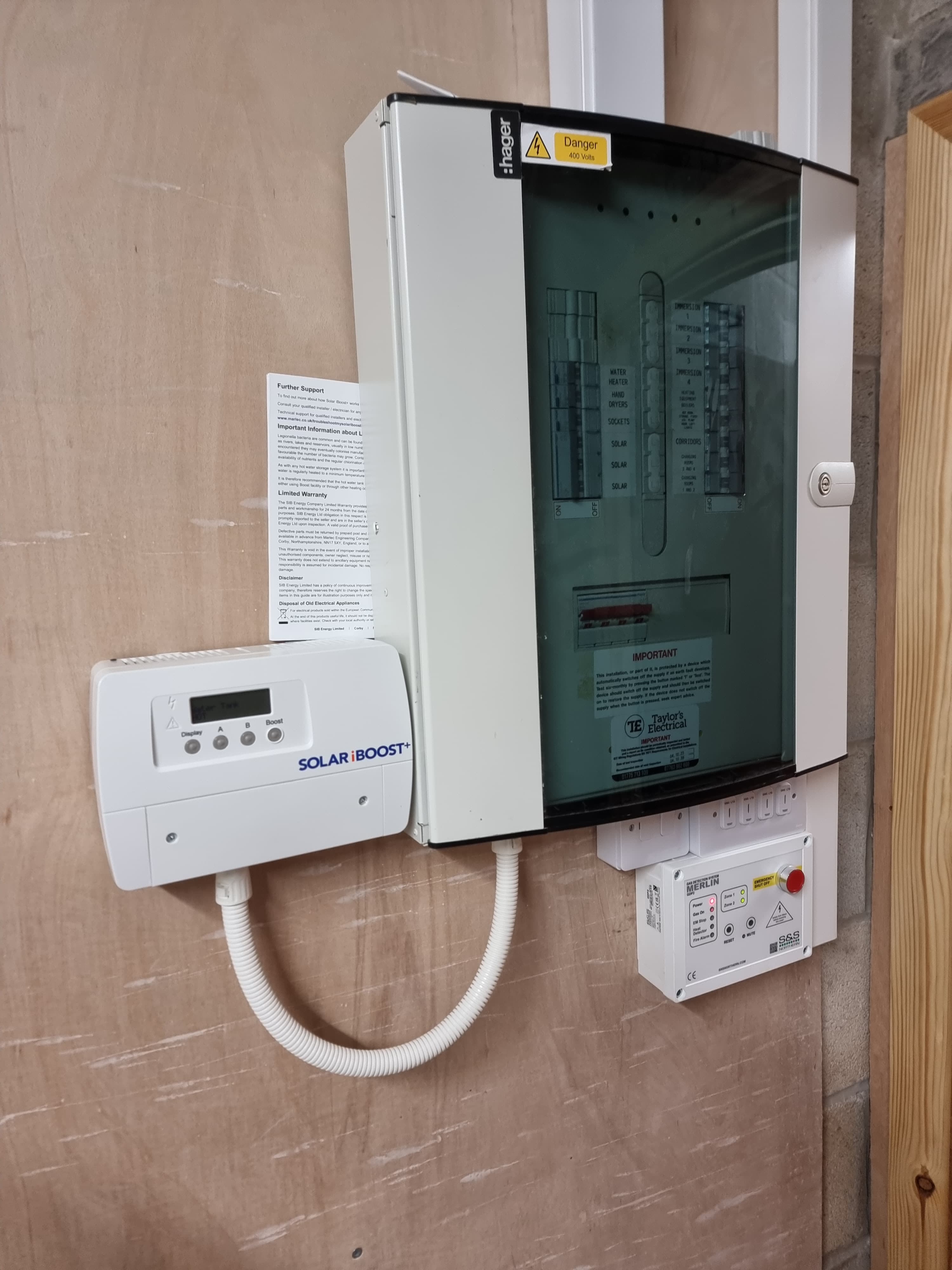 Hager solar PV consumer unit with Solar iBoost installed by PPM Electrical